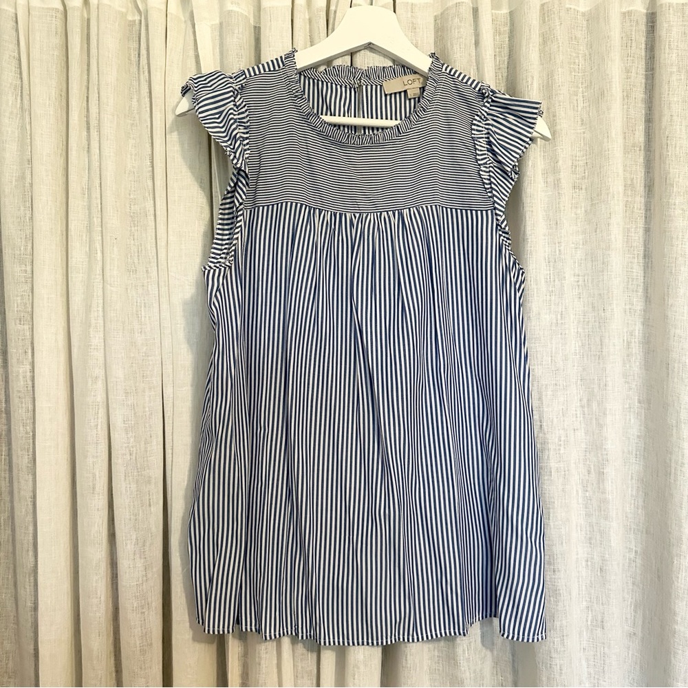 Loft Blue Stripe Blouse